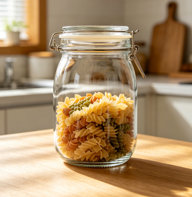 Transparent glass kitchen airtight storage jar - Image 2