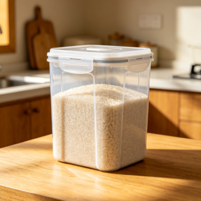 Kitchen rice and flour grain airtight storage container
